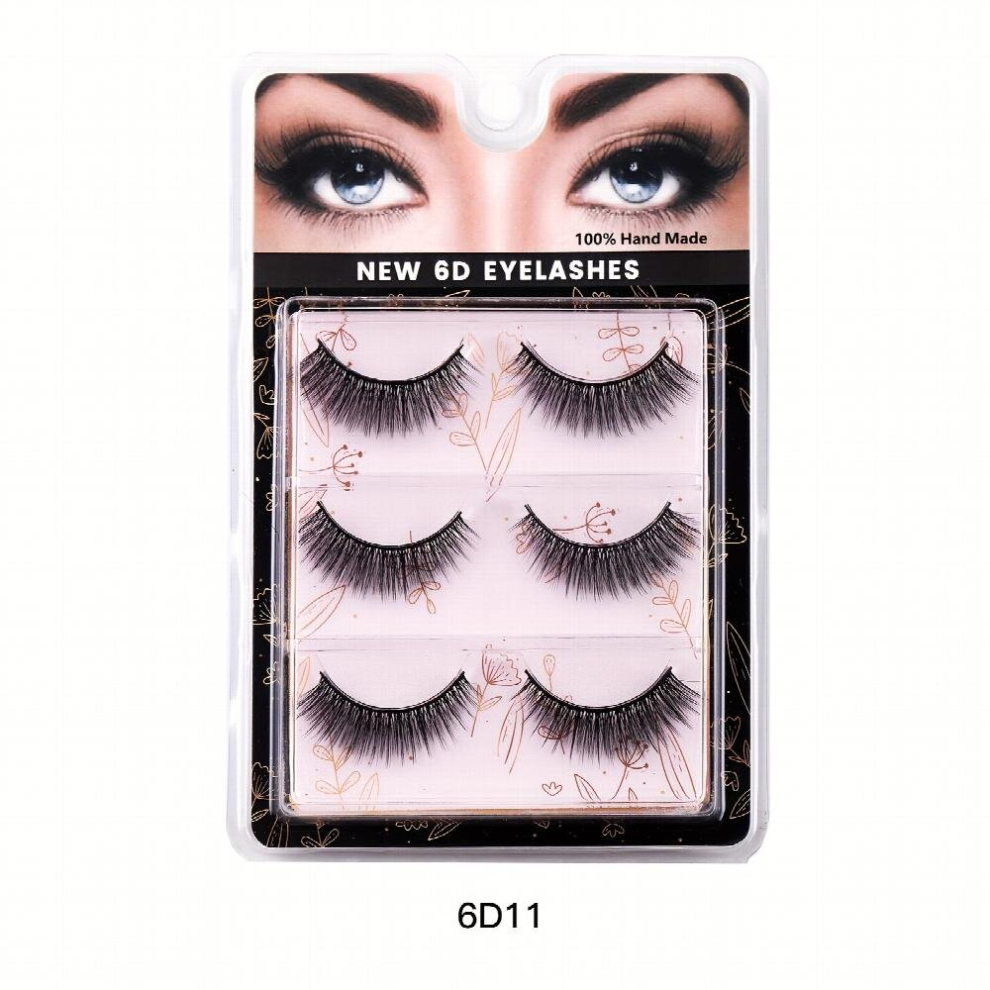 Multicoloured Natural Chemical Fiber False Eyelashes 3 Pairs Simulated Grafting False Eyelashes