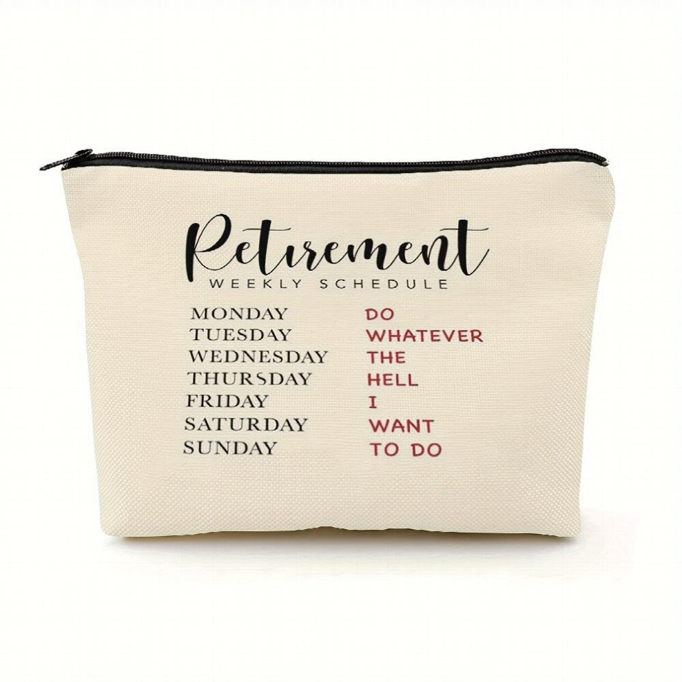 Multicoloured Retirement For Women Men Coworker Employee Teacher Nurse Mom Aunt Grandma Retirement Party Decorations Funny Humorous Retired Makeup Bag Retirement We