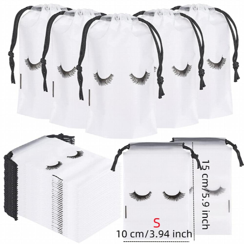 50pc Reusable Cosmetic Bag for Eyelash Extensions Eyebrows Lipstick and Makeup Tools Travel Friendly and Organized Beauty Supplies