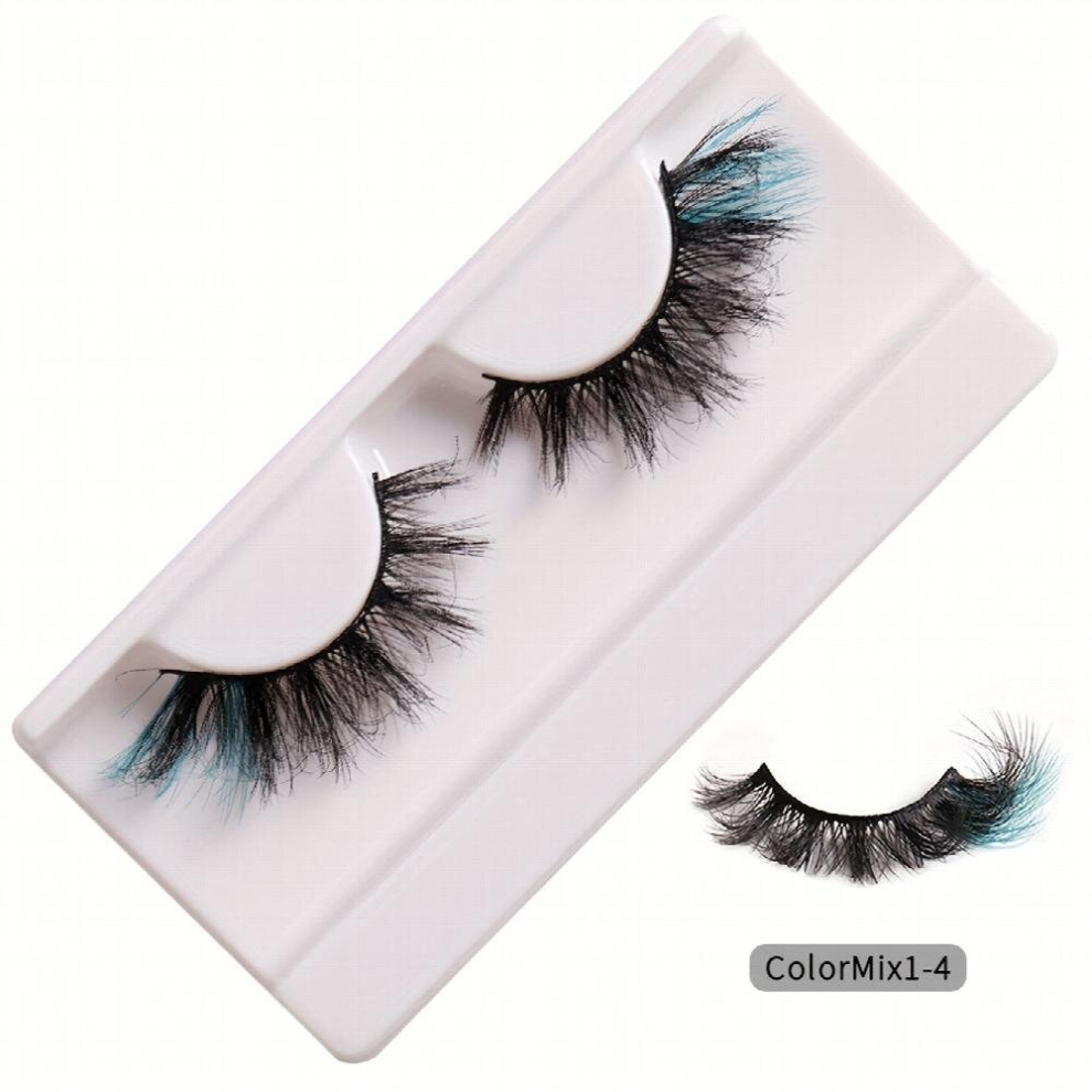 Multicolor False Eyelashes High Faux Mink Lashes Self Grafting Lashes Thick Curling Natural Look Lashes Party Masquerade Halloween Makeup