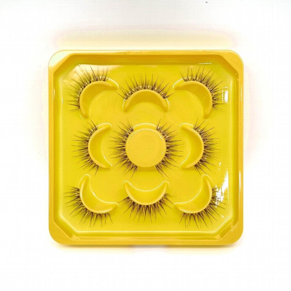 Multicoloured 5D Faux Mink Lashes Wispy Soft Natural False Eyelashes 5 Pairs