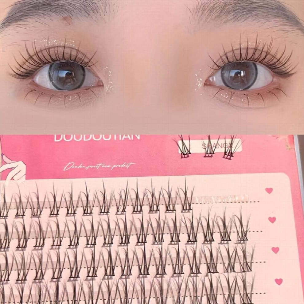 Multicoloured Flame False Eyelashes Self Grafting Natural False Eyelashes Segmented Cluster Lashes
