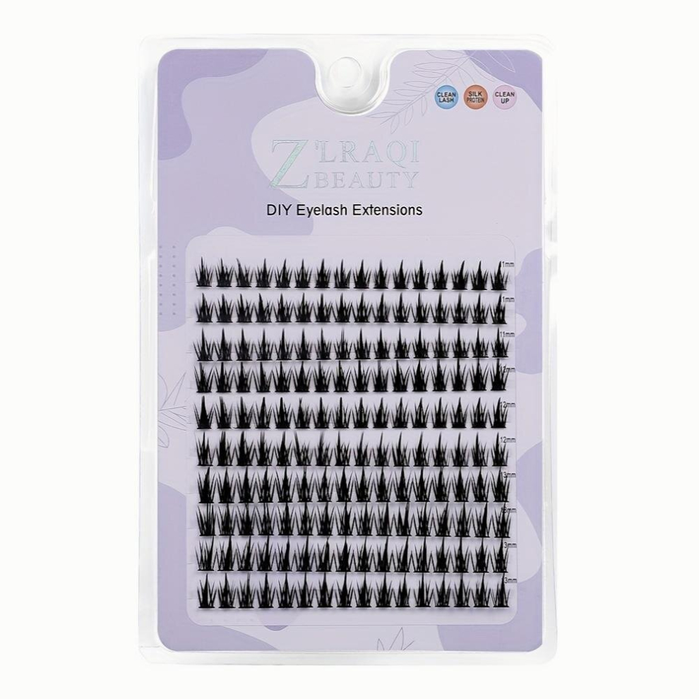 Individual Lashes 160 Cluster Lashes Little Devil Style False Eyelash Natural Simulated Segmented Single Cluster Lashes Manga Anime Self Adhesive Lash