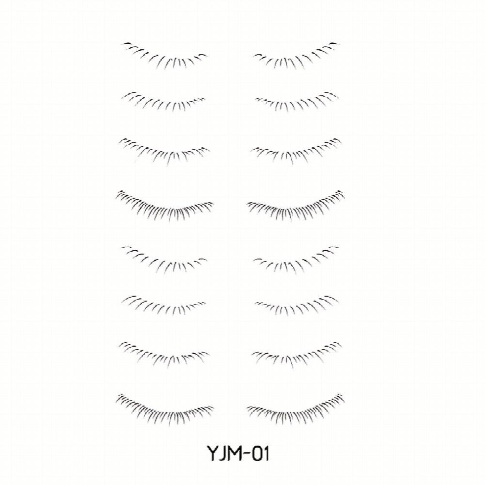 8 Pairs False Eyelash Sticker 3D Simulation Lower Eyelash Stick Waterproof Simulation Lower Eyelash Stickers Easy To Remove For Beginner