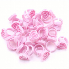 Lovely Heart Shape Glue Rings for Eyelash Extensions Cups for Smooth Application and Easy Removal