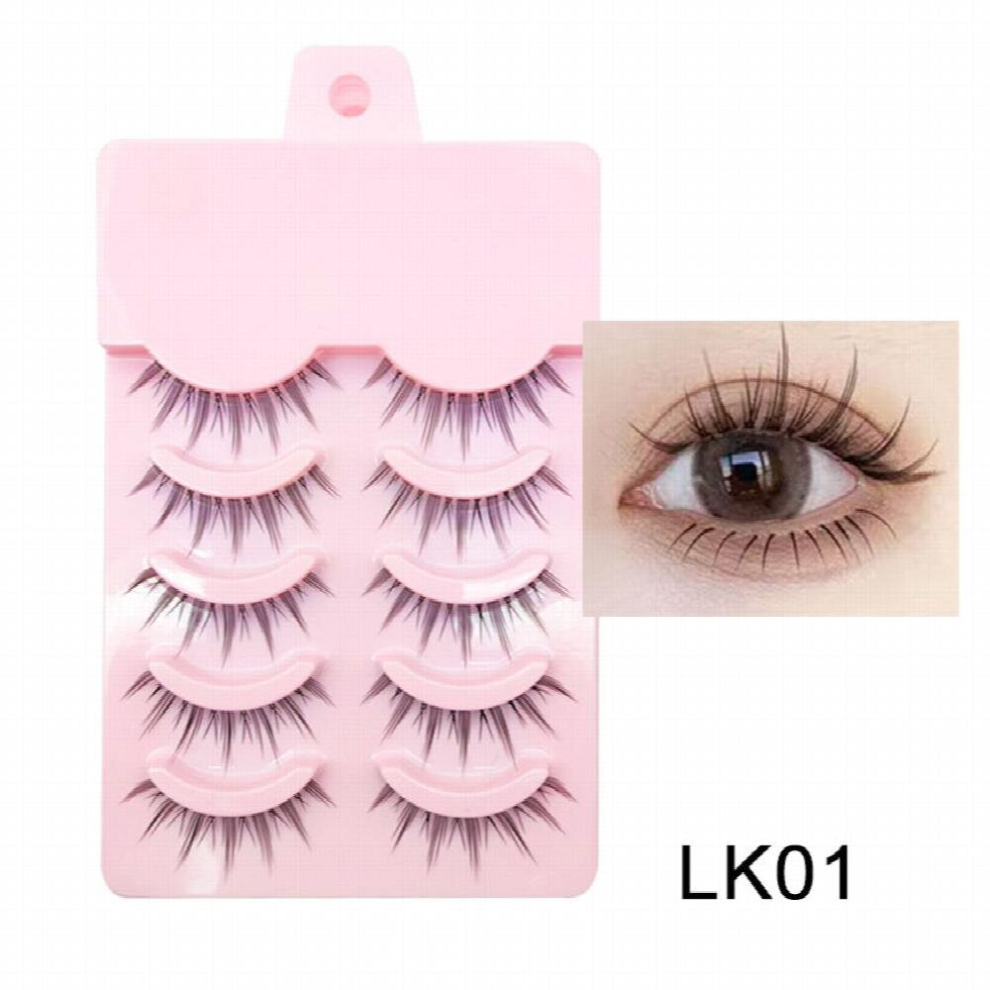Multicoloured Manga Lashes Soft Natural Eyelashes Thick Wispy False Eyelashes For Daily Dating Makeup