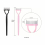 Eyelash Comb Arc Eyelash Separator Mascara Applicator Eyebrow Brush Metal Teeth Eye Lash Tool 6