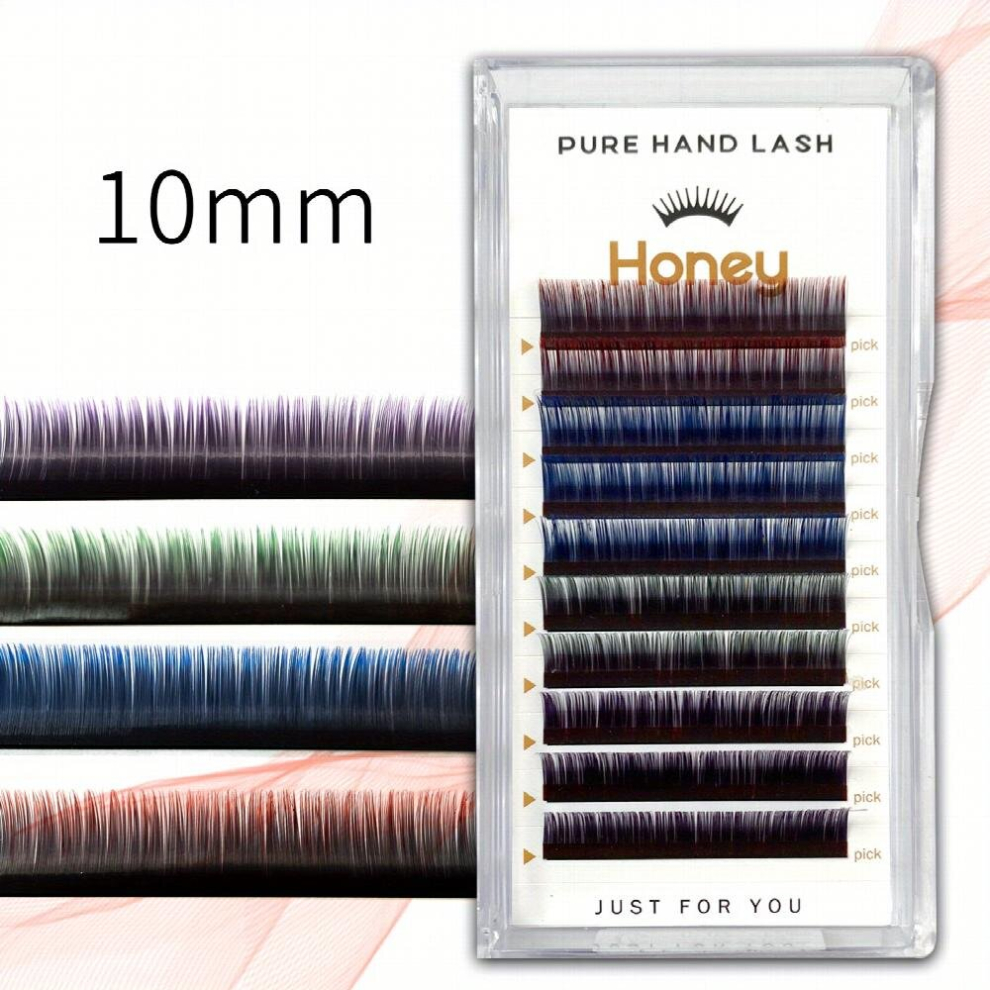 Multicoloured Gradient Eyelash Extension Soft False Lashes Mixed Volume Individual Cluster Eyelashes