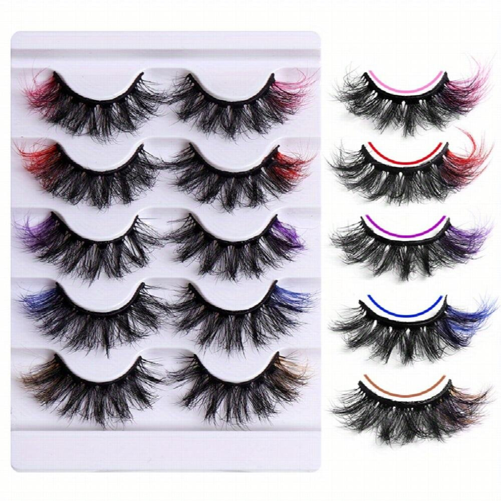 5 pairs Fluffy and Natural Mink False Eyelashes for a Perfect Makeup Look