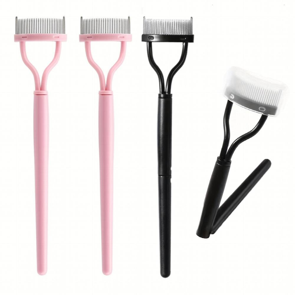 2pcs 4pcs Foldable Metal Eyelash Separator Comb Define and Separate Lashes with Ease