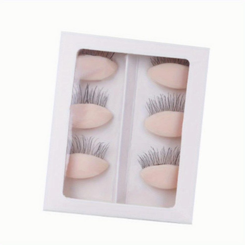 3 6 Pairs Replaceable Eyelids Eyelash Replacement Eyelids Used For Eyelash Training And Practice Makeup Eyelash Extension