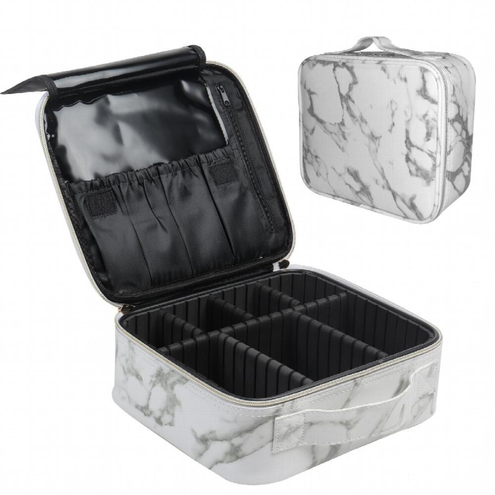 Multicoloured Travel Makeup Train Case Makeup Cosmetic Case Organizer Portable Artist Storage Bag With Adjustable Dividers Great For Storage Cosmetic Makeup Brush T