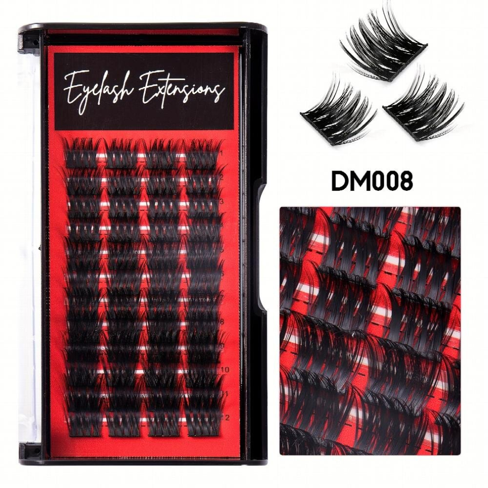 Multicoloured Diy Cluster Lashes Segmented Natural Thick Lashes Self Grafting Diy False Eyelashes Extension Dm008