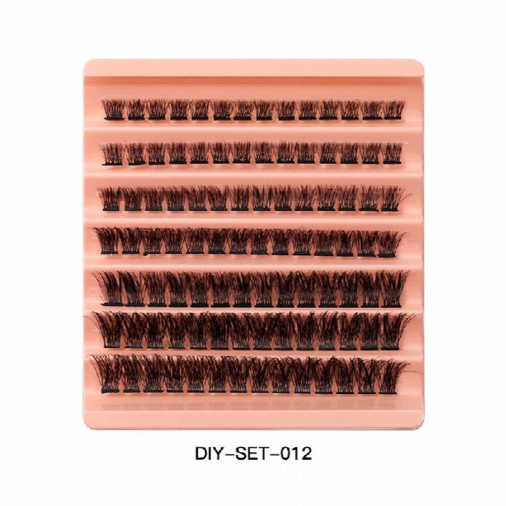 7 Rows Cluster Lashes DIY Segmented False Eyelashes Individual Cluster 8mm 16mm Mixed Thick Cross Self Grafting Eye Lashes