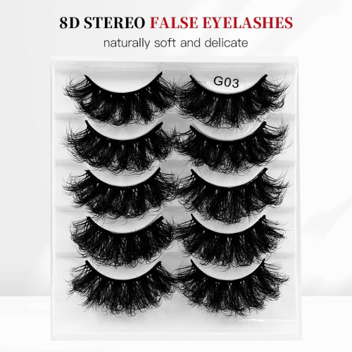 5 Pairs 3D Fluffy False Eyelashes For Dramatic False Eyelashes Fluffy Thick False Eyelashes Mink False Eyelash Makeup 2