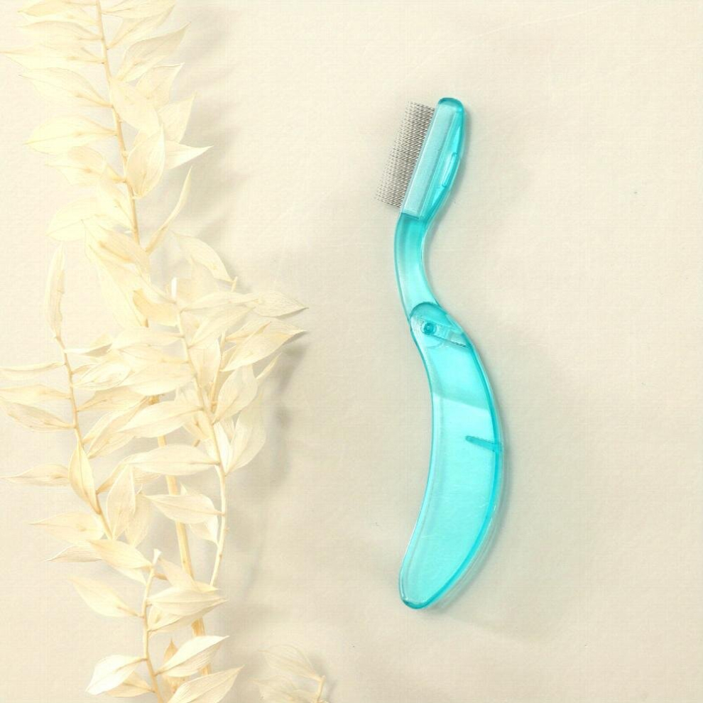 1pc Metal Folding Eyelash Comb Perfect for Eyebrow and Eyelash Grooming and Maintenance