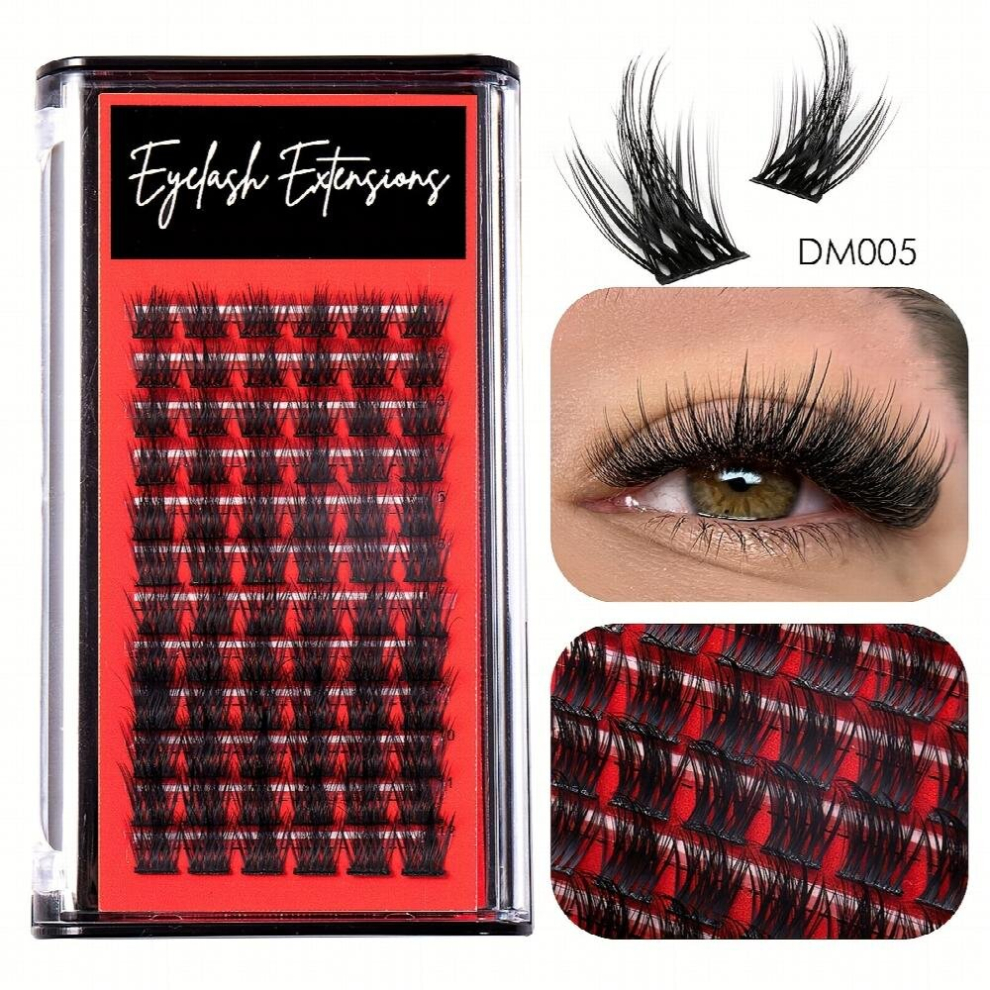 Multicoloured Diy Cluster Lashes Segmented Natural Thick Lashes Self Grafting Diy False Eyelashes Extension Dm005