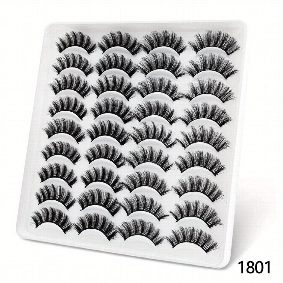 18 Pairs 3D Mink Eyelashes Natural Fluffy False Eyelashes Dramatic Long Eyelash Extensions 3D Eyelashes