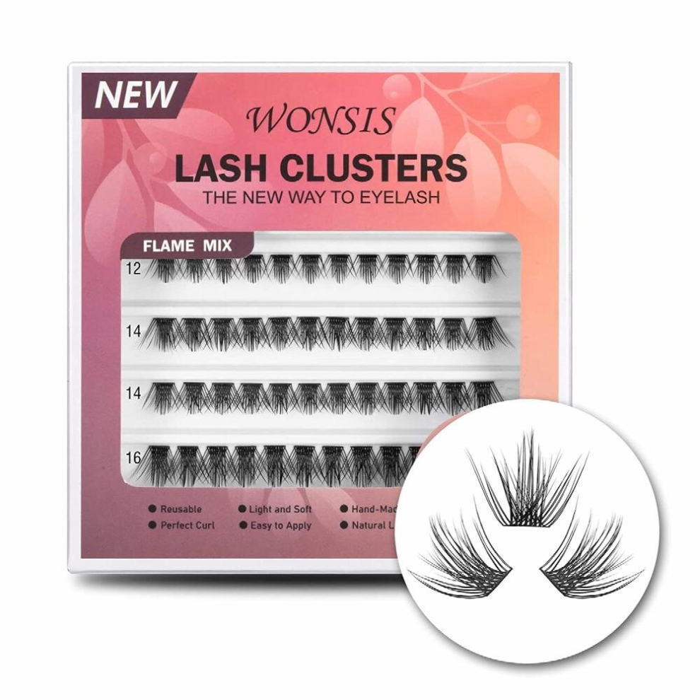 DIY Clusters Eyelash Extension Mix Dovetail Individual Lashes 60 Volume Natural Segmented Cluster Eyelashes