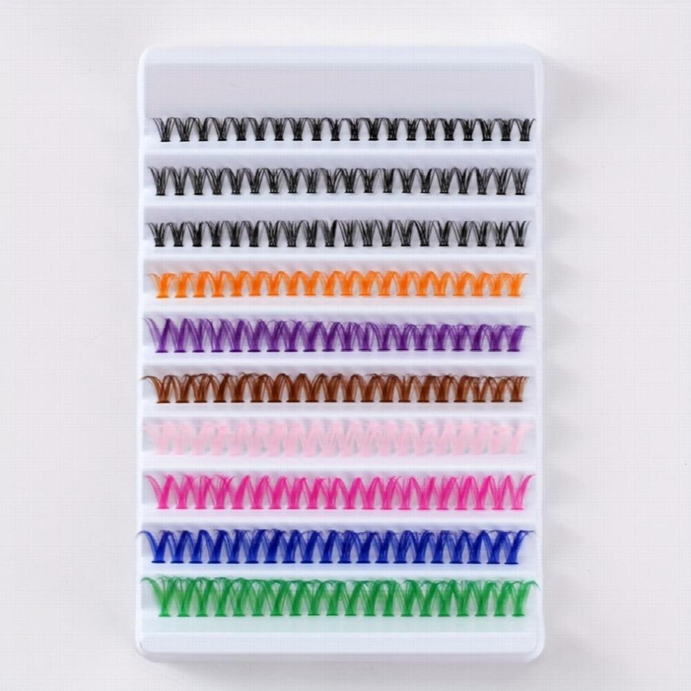 10 Rows 3D Effect Cluster Lashes Style False Eyelashes Natural Thick Soft Grafting Lashes Single Segmented Soft Little Devil False Eyelashes DIY Self