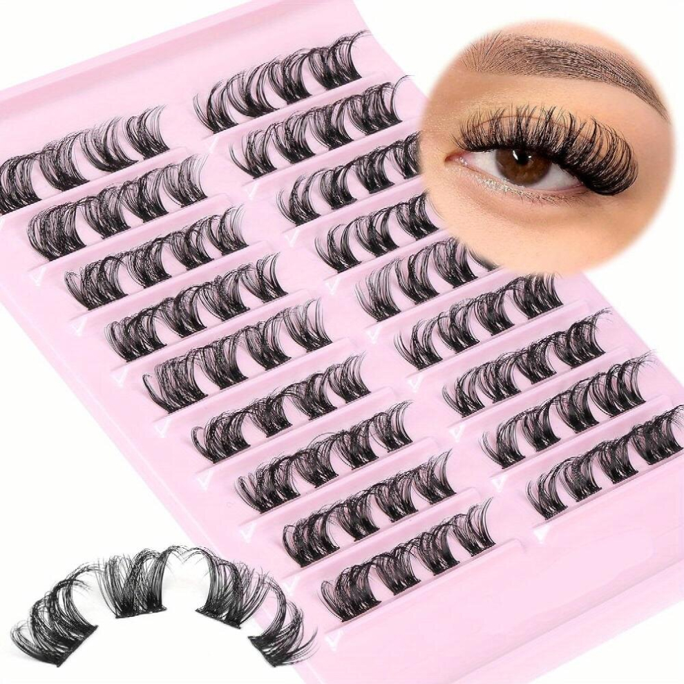 DIY Cluster False Eyelashes Natural Manga Comic 3D Style Lashes Extension DIY Self Grafting Lashes