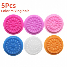 5pcs Gaskets Pigment Holder Base Gasket Extensions Lashes Pad Ink Shape Adhesive Tray Plastic Glue For Nail Eyelashes With Pads Flower Shaped Makeup F