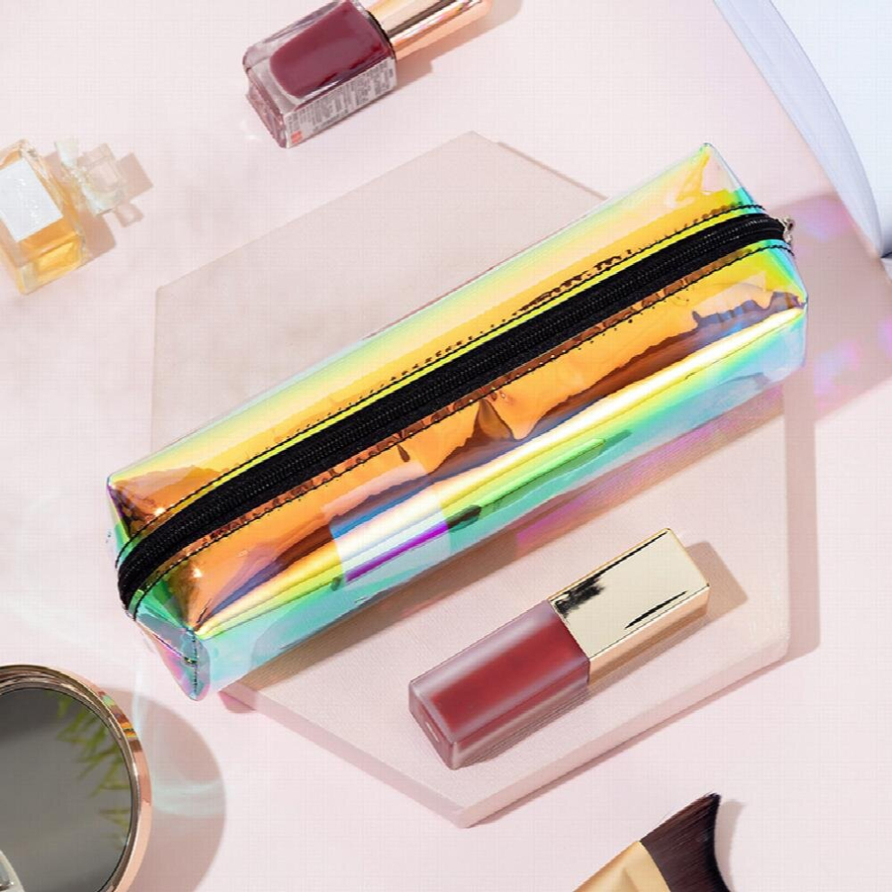 Laser PVC Cosmetic Bag Waterproof Toiletry Organizer With Rainbow Perfect For Traveling And Daily Use-image-OPC-PCQQNC5-NEW