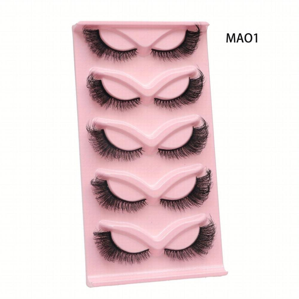 False Eyelashes Natural Slender Fluffy Lashes Cross Lightweight Lashes Extension