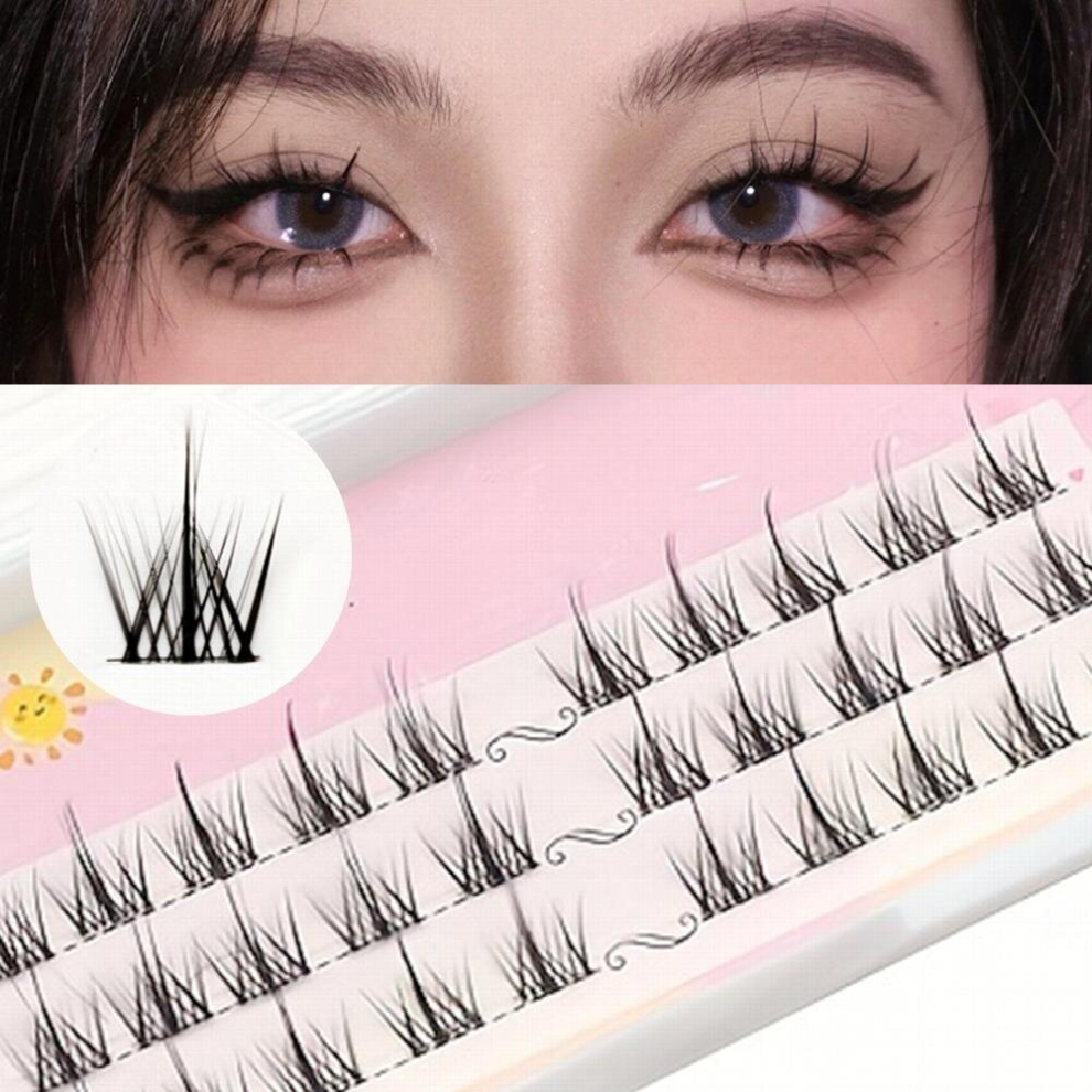 Segmented Lashes Little Devil Enlarged Eyes Makeup False Eyelashes Slim Stems Party Banquet Daily Wear Halloween Christmas Makeup False Eyelashes For