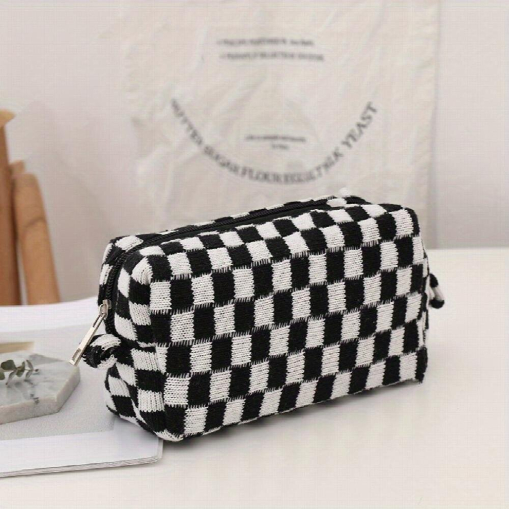 Small Grid Cosmetic Bag Makeup Bag Y2k Accessories Make Up Bag Y2k Purse Cosmetic Bag For Purse