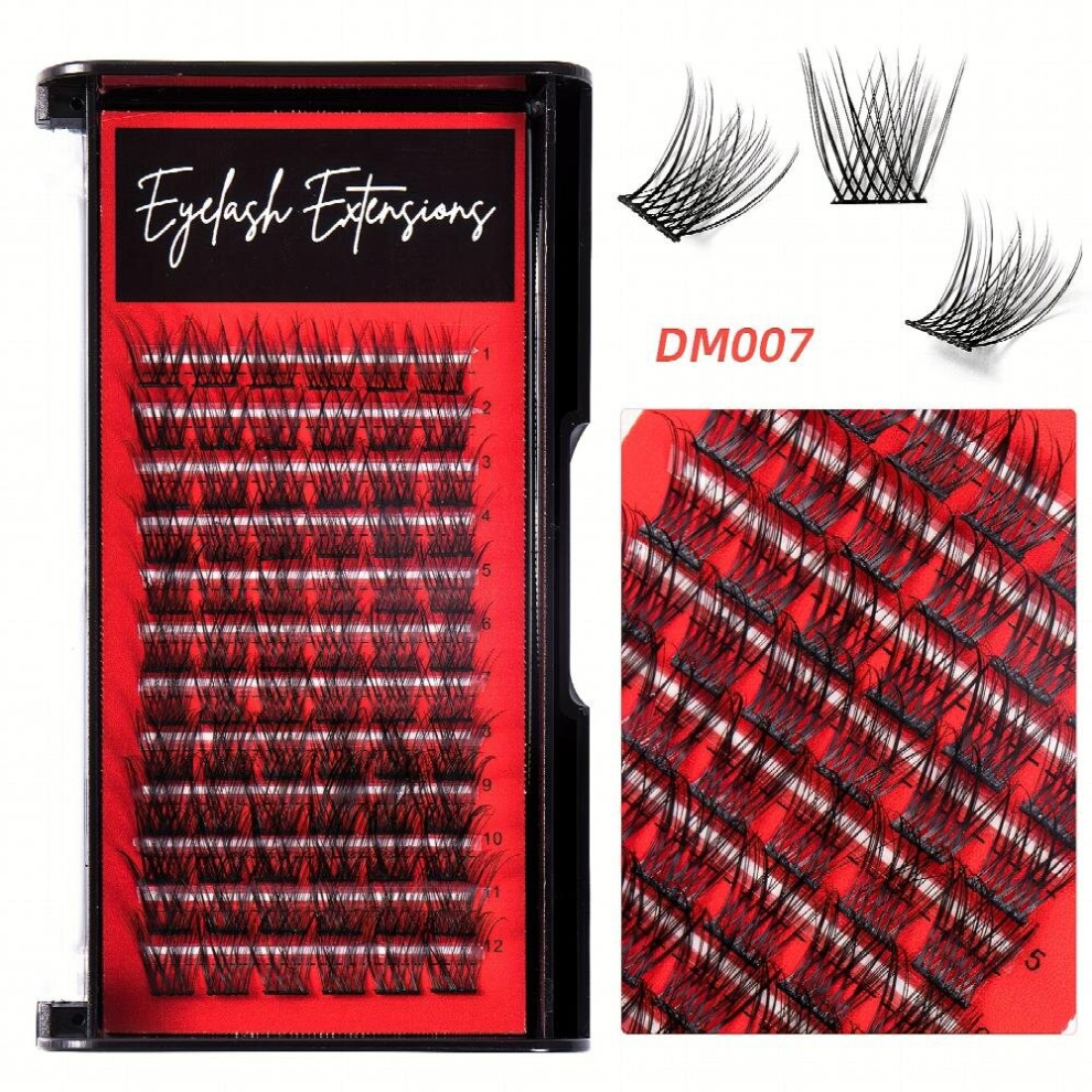 Multicoloured Diy Cluster Lashes Natural Thick Segmented False Eyelashes Self Grafting False Lashes Extension Dm007