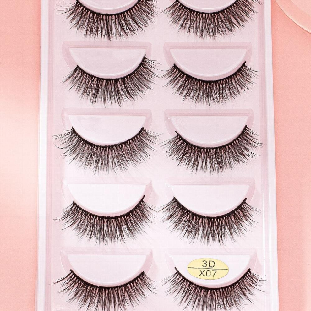 5 Pairs of Soft Fluffy & Dramatic 3D Mink False Eyelashes Perfect for Makeup