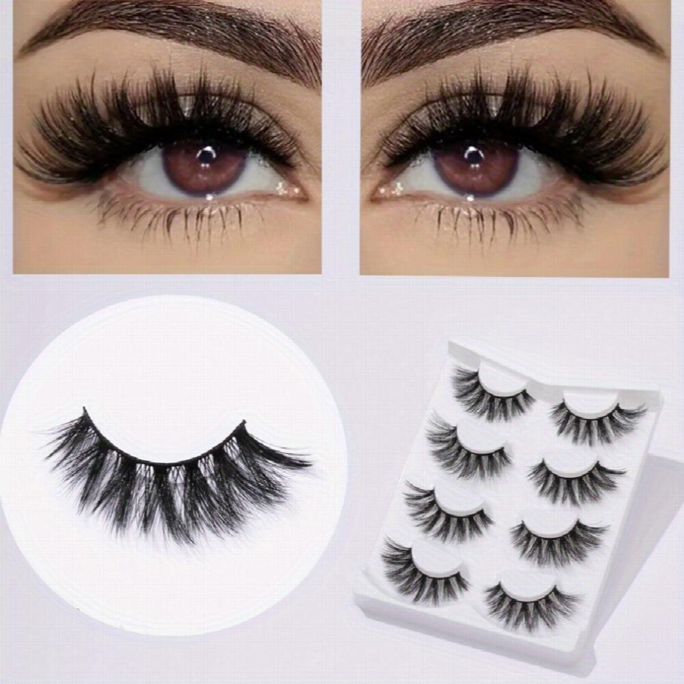 4 Pairs Crisscross Lash Extension 8 18mm Fluffy Wispy Natural Volume Curly False Eyelashes For Daily Dating Party Makeup