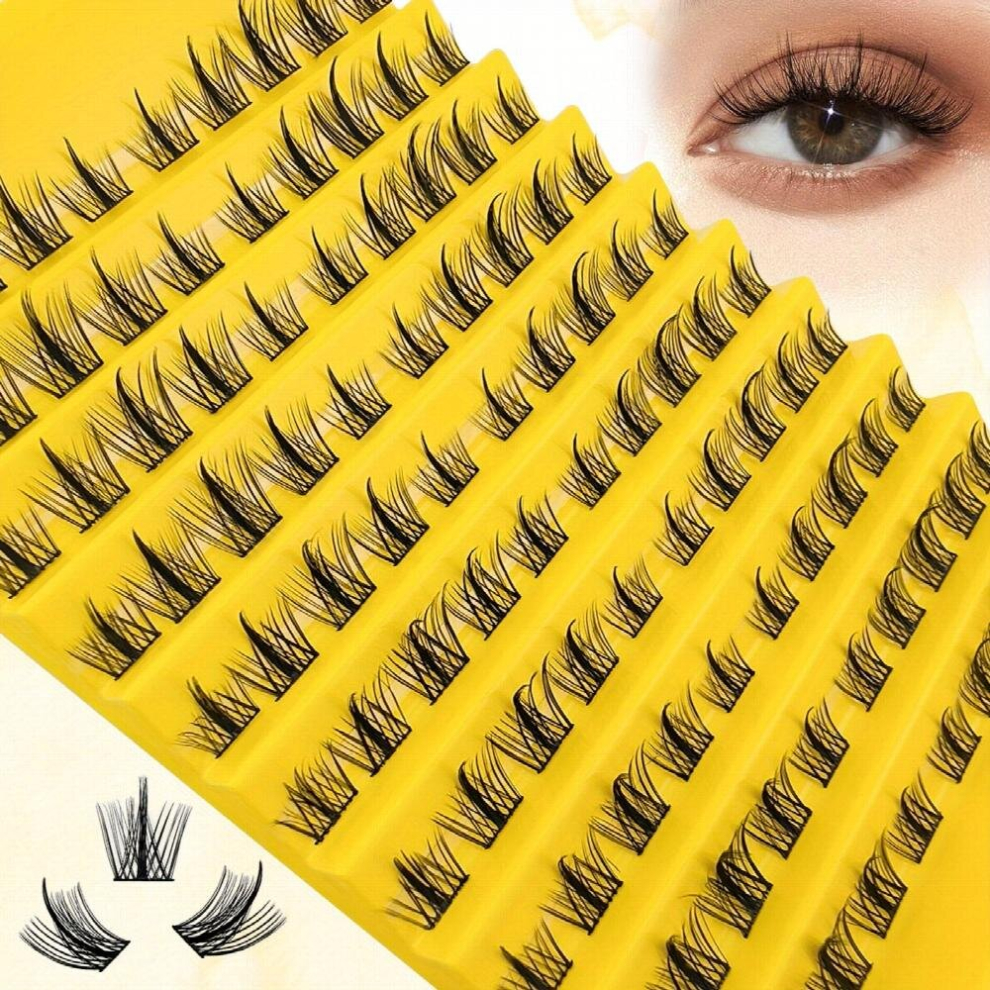100pcs Clusters False Eyelashes DIY All matched Natural Curling Faux Mink False Eyelashes