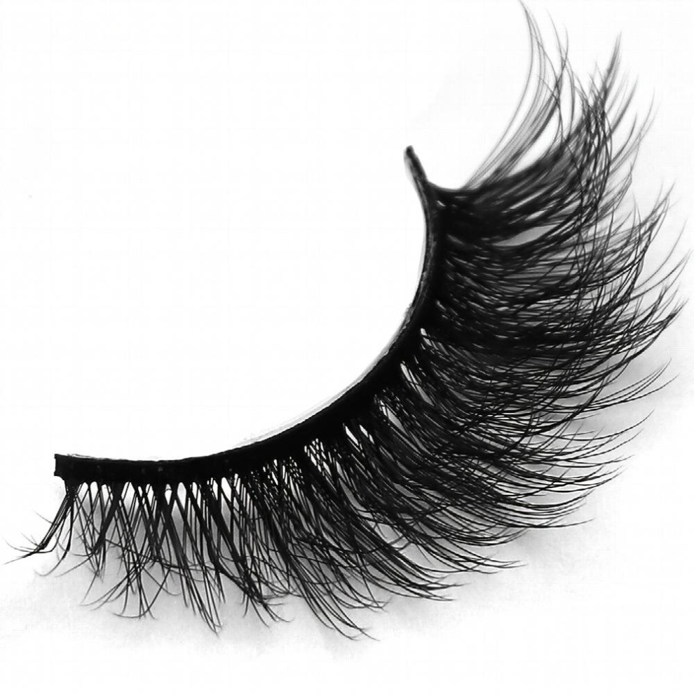 1 Pair Full Strip Eyelashes Thick Curling 18mm Fluffy Wispy False Eyelashes Daily Voluminous Cross Style