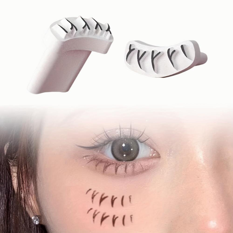 White 2Pcs Eyelashes Stamp Lower Lash Stamp Diy Lower Lashes Extensions Natural Look For Make Up Beginner