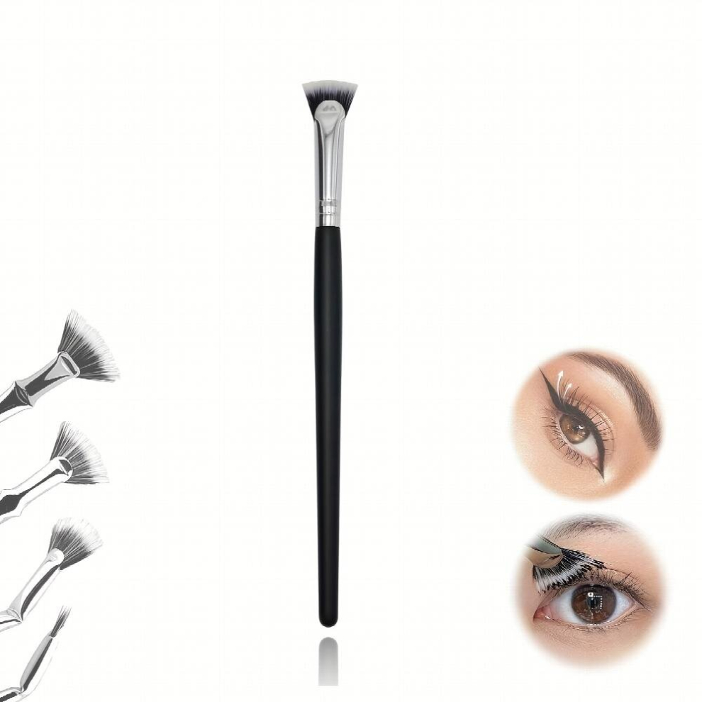 Mascara Fan Brush Lash Wand Brush Fan For Natural Lifted Effects And Enhance Lower Lashes Synthetic Fibre Smooth Application No Smearing Clumping Easy