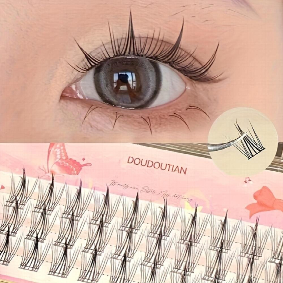 Mermaid Cluster Eyelashes Manga Fairy False Eyelashes Female Natural Simulated False Eyelashes Extension