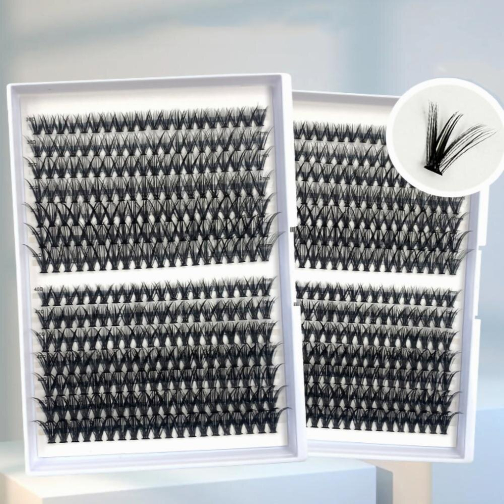 280 Pcs Individual Lashes 30D 40D Mixed Lash Clusters 14 Rows That Look Like Eyelash Extensions