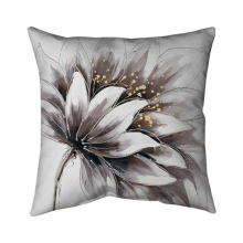 26 x 26 in. Purple Flower with Gold Center-Double Sided Print Indoor Pillow
