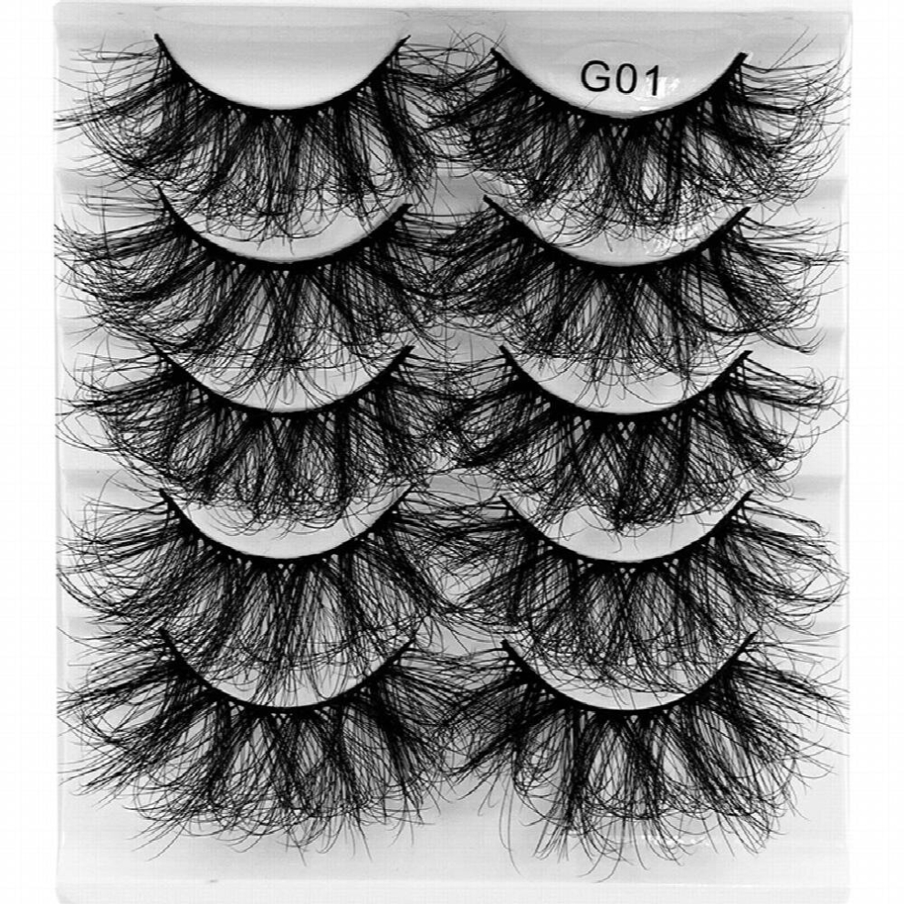 Multicoloured 8D False Eyelashes Curling Fluffy Slender Lashes Multilayer Natural Cross Faux Mink Lashes