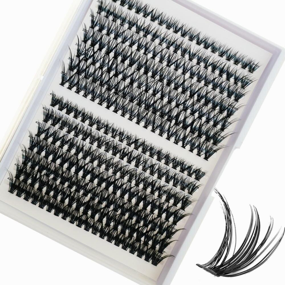 Multicoloured 280Pcs Individual Lashes Cluster D Curl Eyelash Extension Kit 30D 40D 9 15Mm Mix Lash Clusters