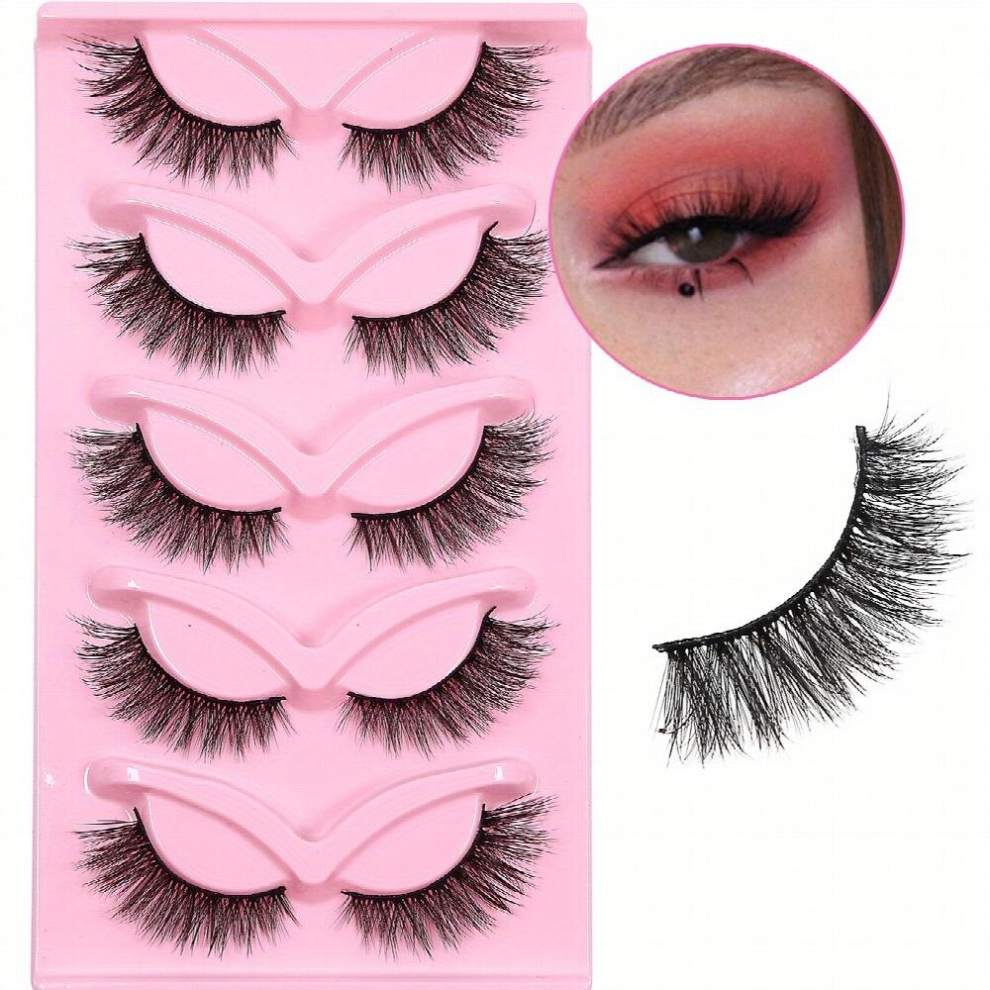 Multicoloured 3D Thick False Eyelashes Charming Big Eye Look Lashes Wispy Fluffy Slender Lashes