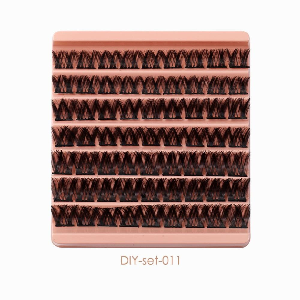 Cluster Lashes 63pcs DIY Natural Look Lash Clusters Wispy C Curl Eyelash Extension DIY Individual Lash At Home Lashes That Look Like Extensions
