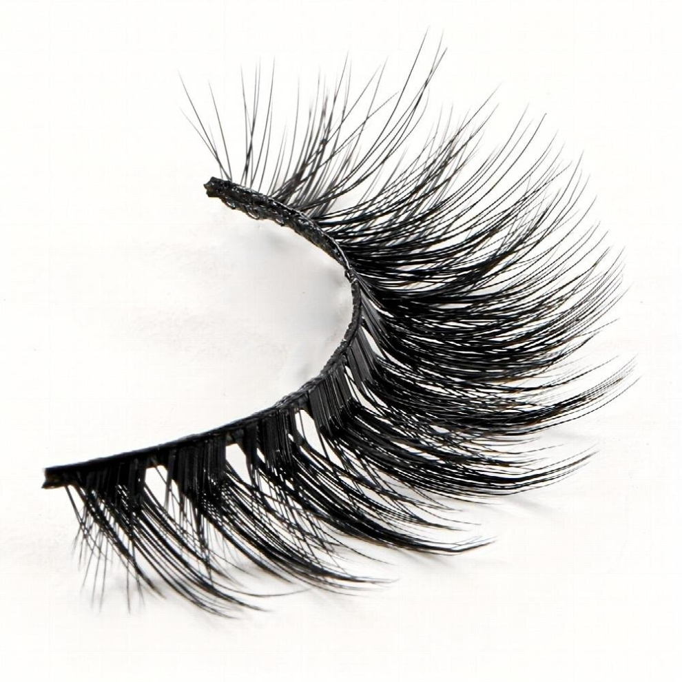 12 Pairs Full Strip Eyelashes Cluster Like Cross Curling Lashes 15mm Thick Fluffy Wispy False Eyelashes Daily Cat Eye End Lengthening