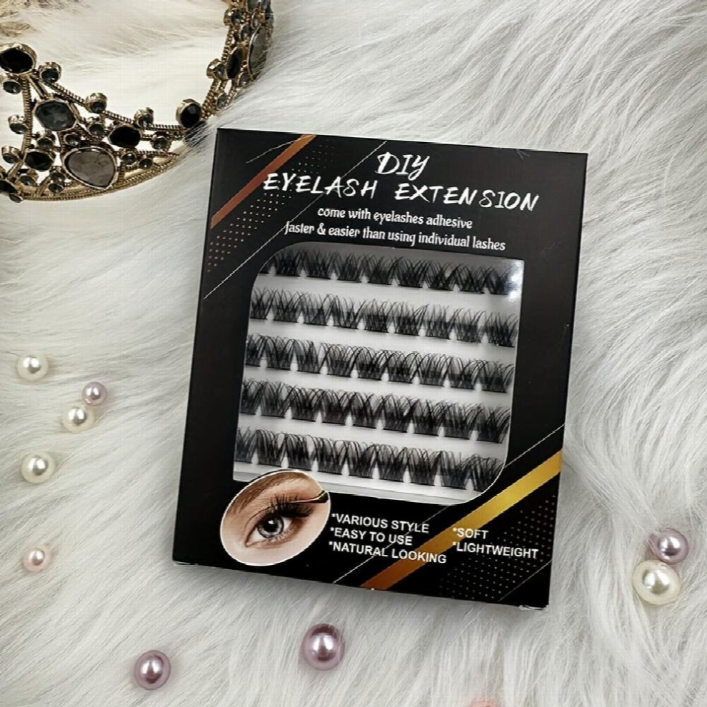 Multicoloured 50Pcs Diy Cluster Lashes Extension D Curling Long Individual Lashes Faux Mink Lash Clusters Extensions 10 16Mm