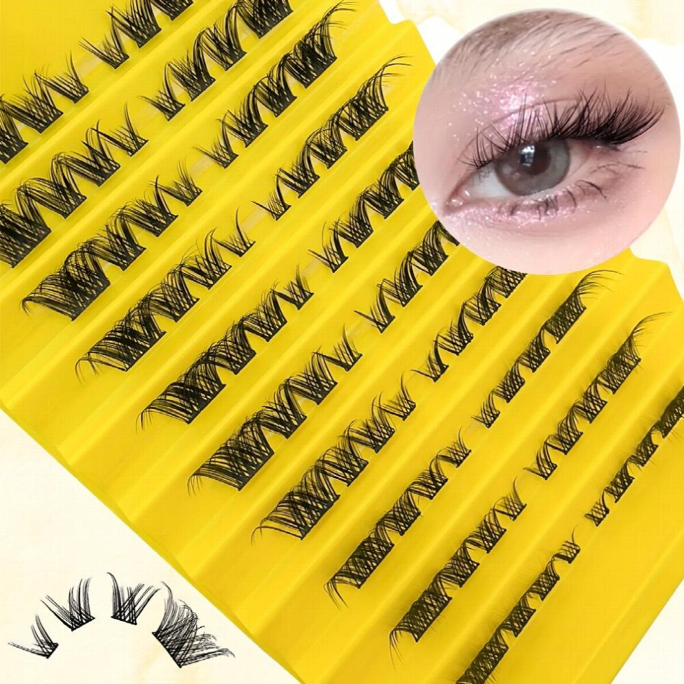 80 Clusters Eyelashes Cat Eye Eye End Lengthening Curling Sexy All match Lashes Natural DIY Faux Mink False Eyelashes