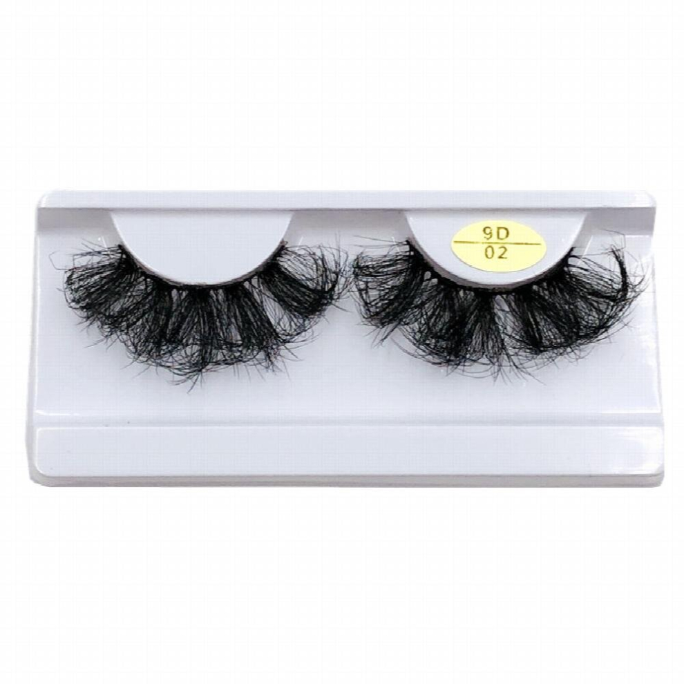 Multicoloured 25Mm Faux Mink Lashes Volume Dramatic Fluffy Natural Long Messy Reusable Cruelty Eyelashes