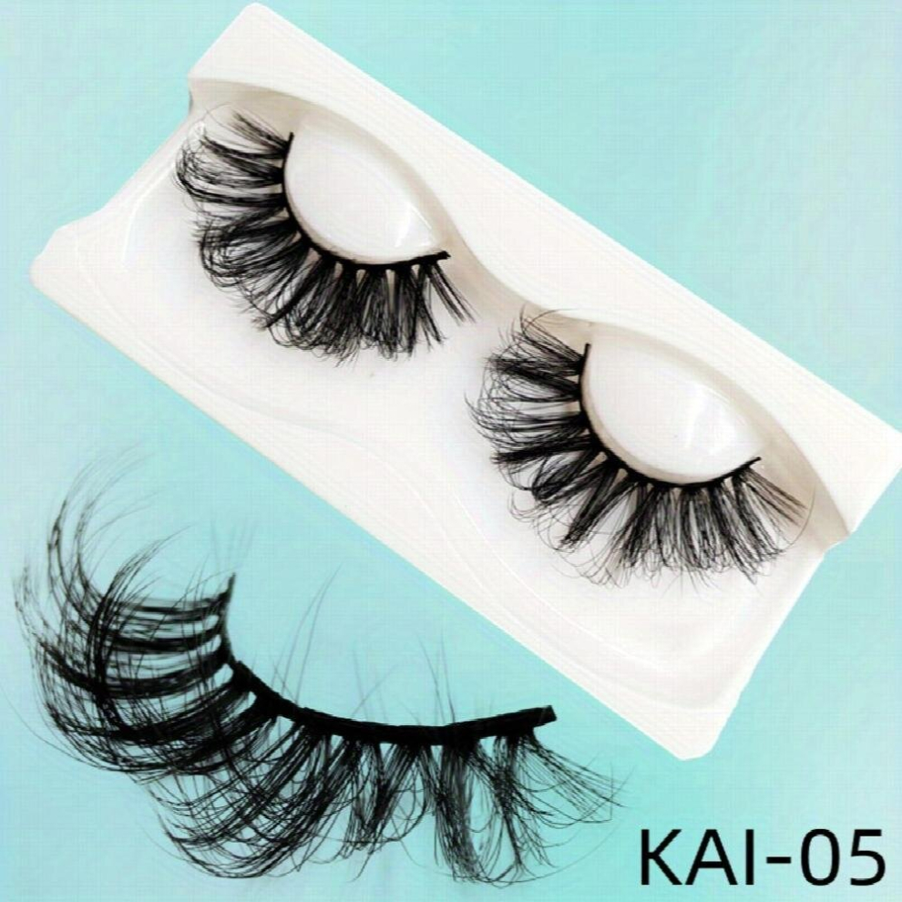 25mm 6D False Eyealsehs Soft Fluffy Wispy Lashes Natural Faux Mink Eyelashes Makeup Natural Reusable False Eyelashes