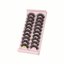 Lashes Natural Look Faux Mink Eyelashes 10 Pairs Pack Individual Lashes 8D Volume Fluffy Messy False Lashes Like Lashes Extensions